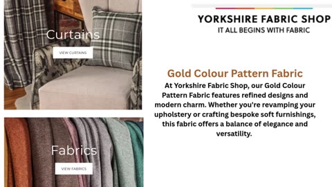 Gold Colour Pattern Fabric