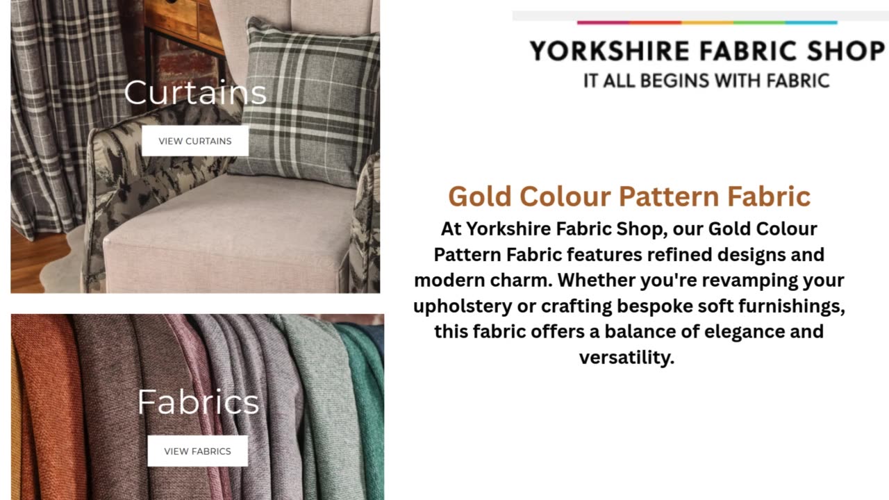 Gold Colour Pattern Fabric