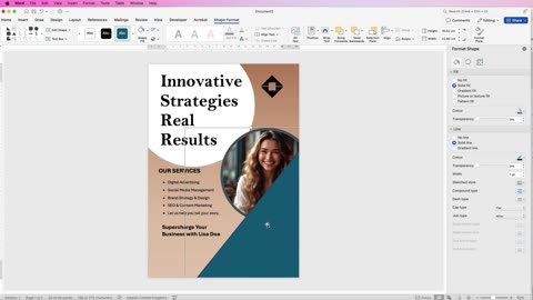 How to create a Flyer design in Microsoft Word step-by-step tutorial