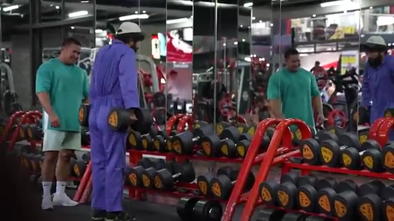 CRAZY CLEANER surprise GIRLS in a GYM prank #3 | Aesthetics in public reactions