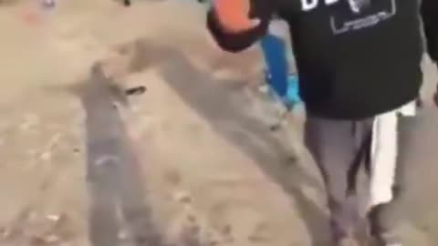 British man confronts migrant over breaking the rules.