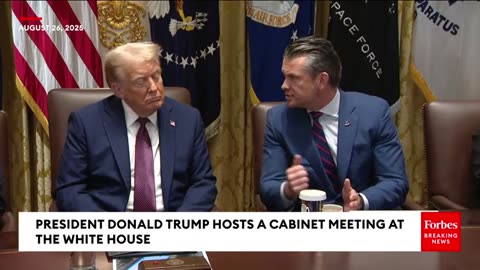 Hegseth Gets A Laugh Out Of Trump Over Joke About DoD Renaming During Cabinet Meeting