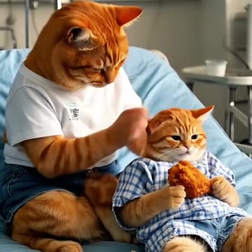 A hungry kitten in hospital 😢