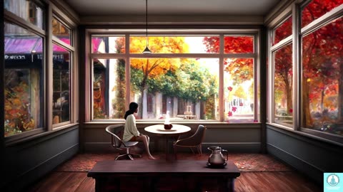 Cozy Autumn Coffee Shop 🍁 Serene Music & Peaceful Vibes #fall