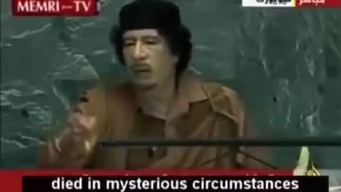 Muammar Gaddafi of Libya accused Israel of killing John F Kennedy