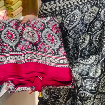 Ajarkah Printed Crape Saree in India at best price