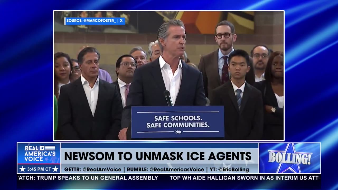 GAVIN NEWSOM SIGNED A BILL TO UNMASK ICE AGENTS