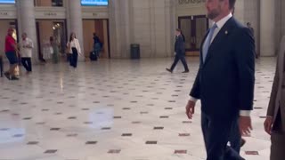 Watch As JD Vance, Pete Hegseth Stroll Through Union Station