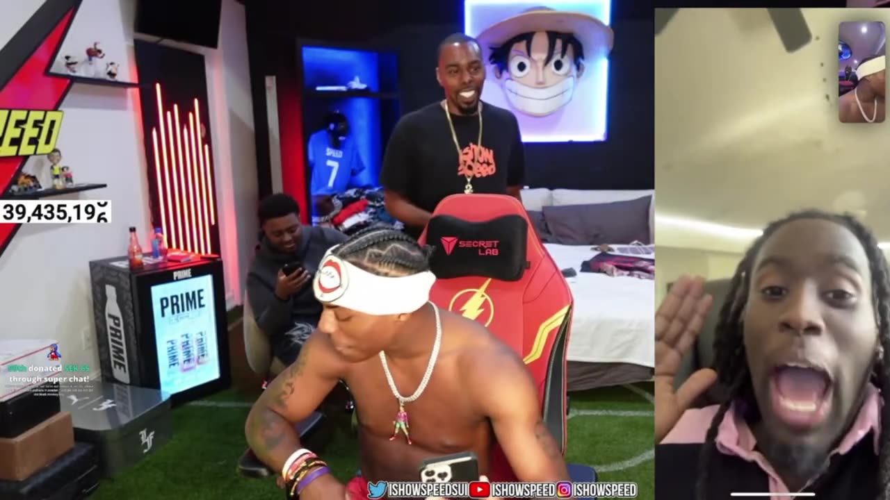 Facetiming famous youtubers with IShowSpeed 's new haircut