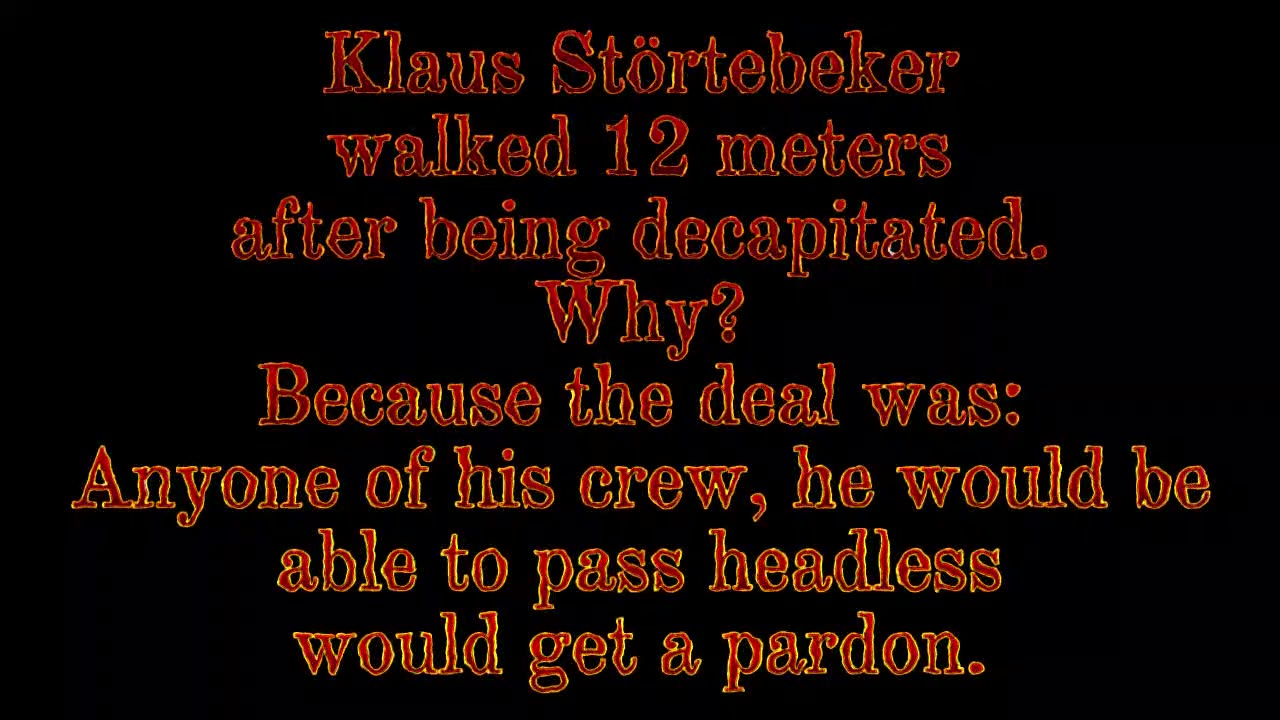 German pirate mindset. (Klaus Störtebeker)