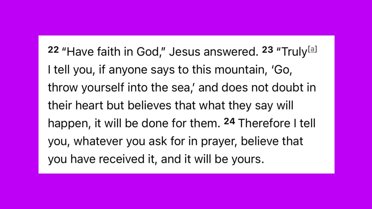 Mark 11:22-24