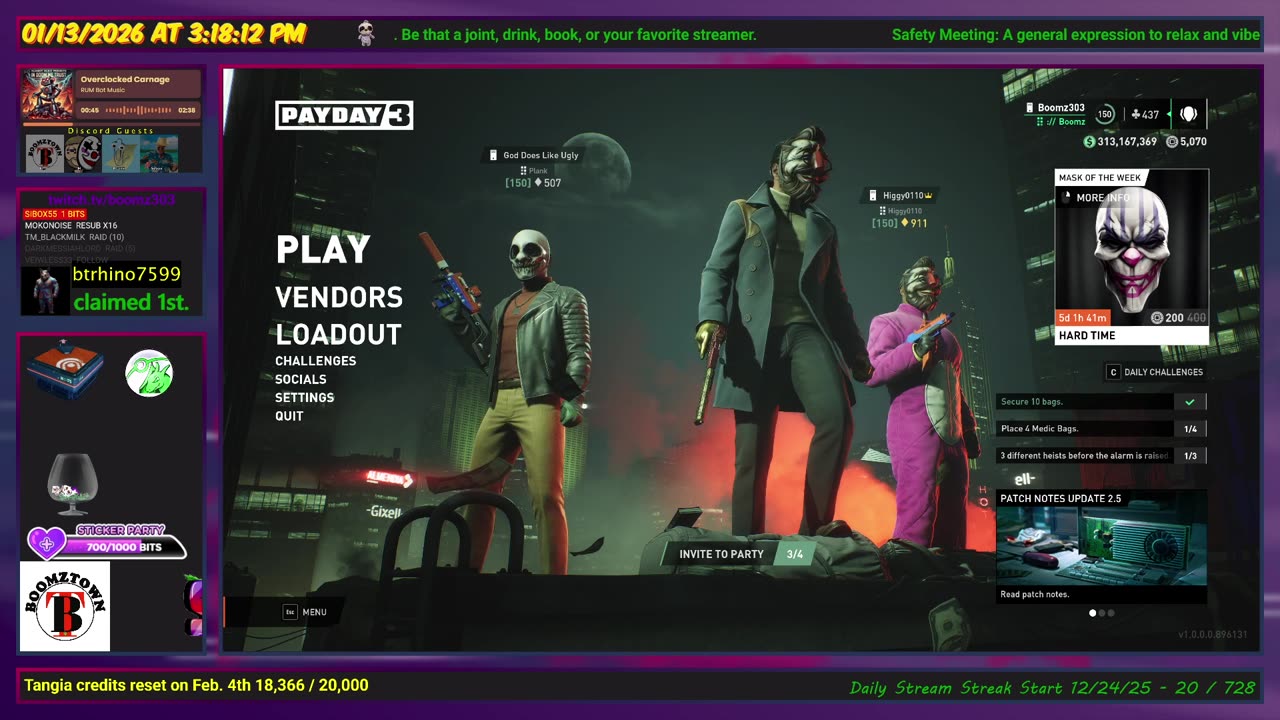 Destiny 2 - 1/13/26 - New week, any changes? There is a Crime Spree going on later! | D2-19,053 hrs