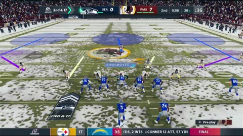 1964 WASHINGTON VS Madden 21 I Franchise SEASON 1 PLAYOFFS RD 2 VS SEATTLE , SNOW GAME ❄️☃️🪶