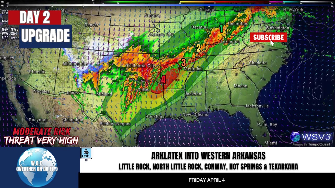 🌪️ Convective Outlook Day 2: Severe Threat Upgrade! 4/3/25 #shorts #stormupdate #severewx