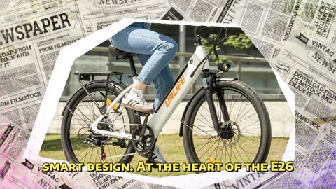 URLIFE E26 Electric Bike 250W Motor 48V 10.4AH Battery 26 Inch Tires City Commuter Electric Bike