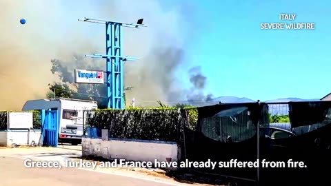 Avec l'arrivée d'une vague de chaleur en Europe, des incendies de forêt ont commencé en Italie
