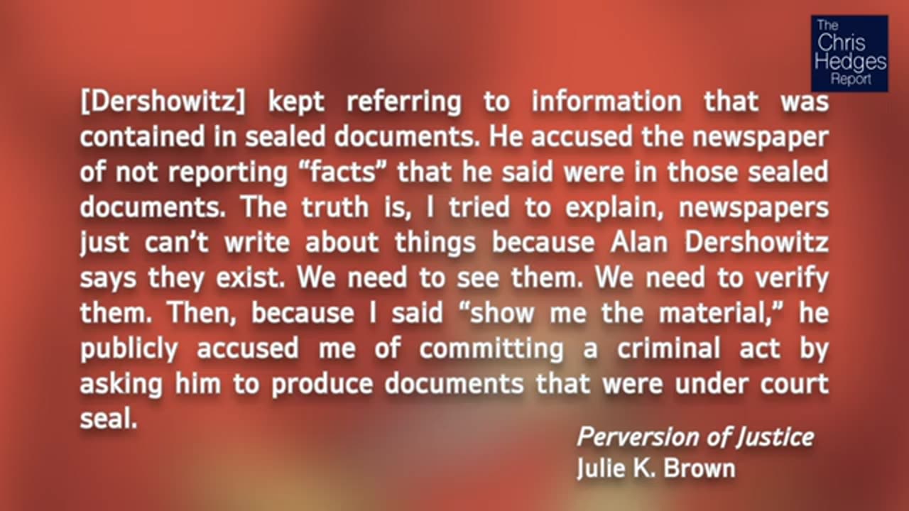 TRUMP, EPSTEIN AND THE DEEP STATE (Chris Hedges | 2025-07-22)