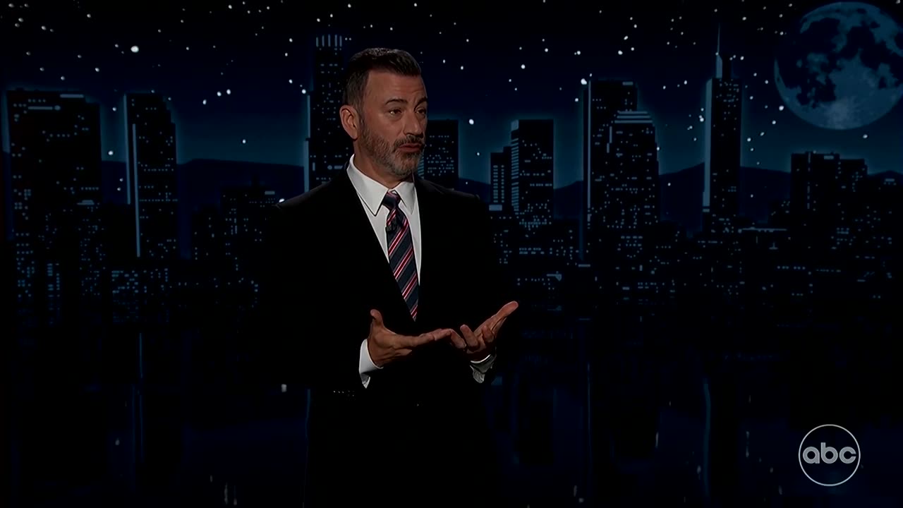 Emotional Jimmy Kimmel praises Kirk's widow in TV return