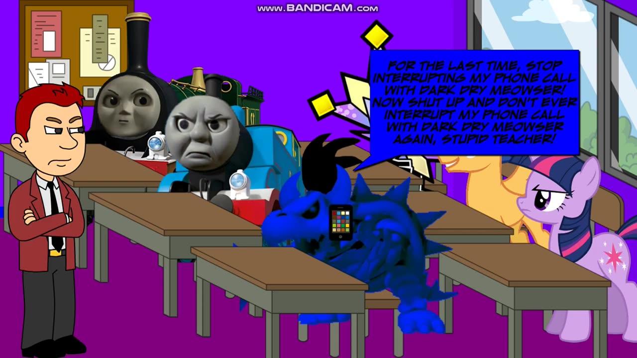 Dark Dry Giga Bowser refuses to silence his phone in school/grounded