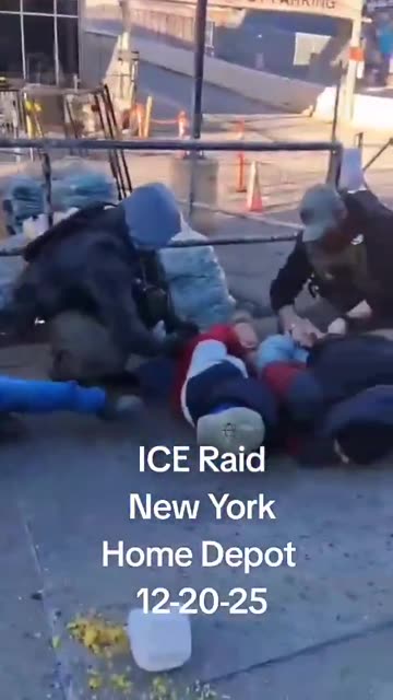 ICE raid New York Home Depot today and arrested more than 20 illegals.