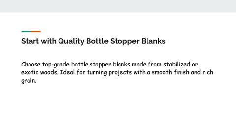 Bottle Stoppers: Turn Small Blanks into Stunning Pieces