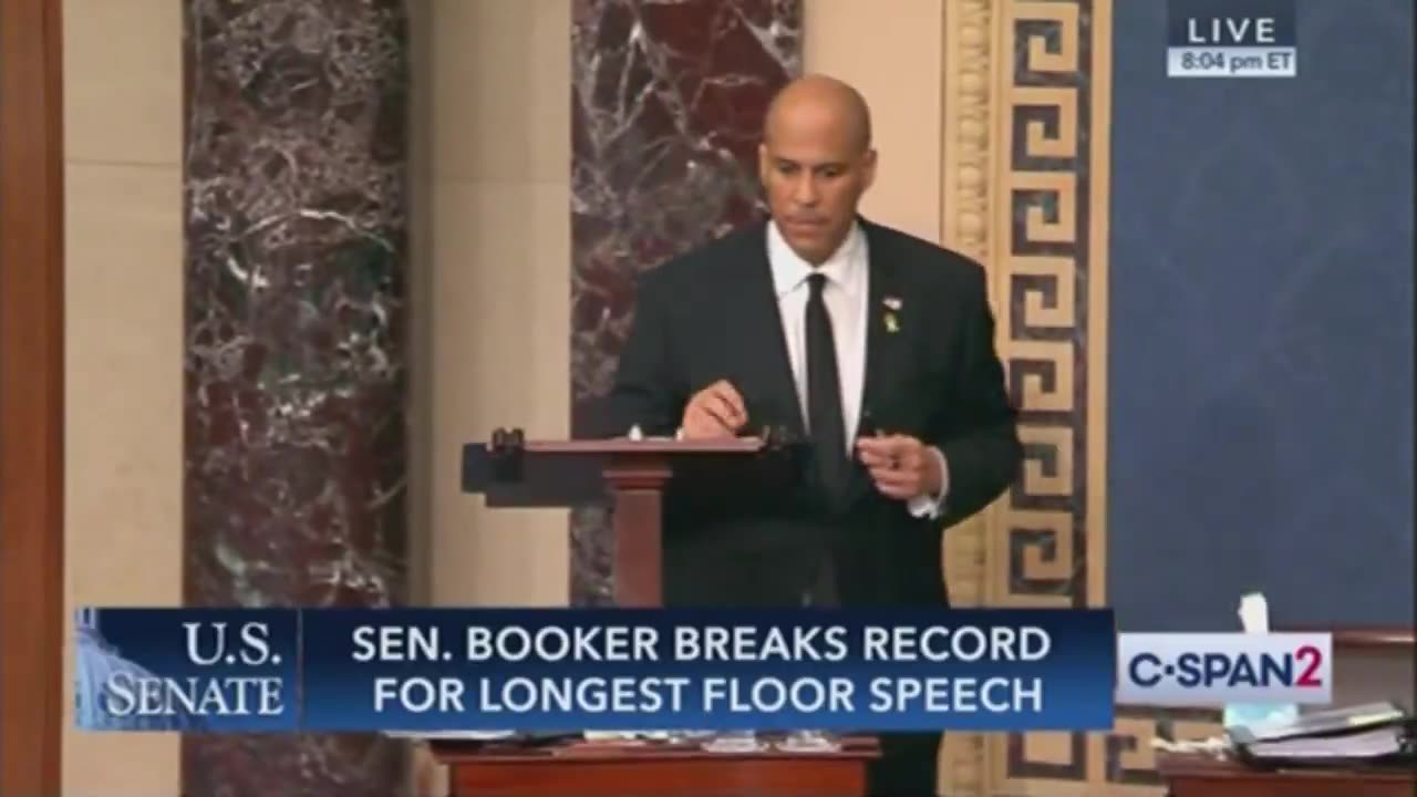 A BIT OF HISTORY - Senator Cory Booker concludes his record-breaking Senate Floor speech after 25 hours