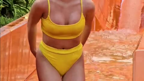 Sara water park slides in the summer