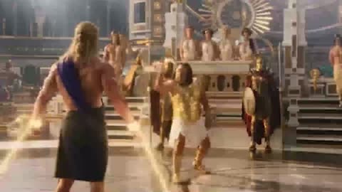 Thor Love and Thunder Thor and Zeus Fight