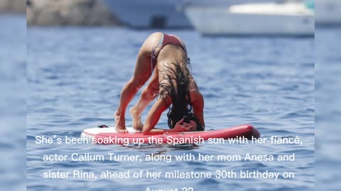 Dua Lipa Stuns in Tiny Bikini & Paddleboard Yoga with Fiancé Callum Turner in Ibiza