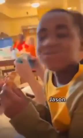 Mother Asking children for a bite of their food...