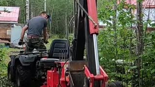 Excavator's Tricky Back-In_ Watch the Precision Move! #livingoffgrid