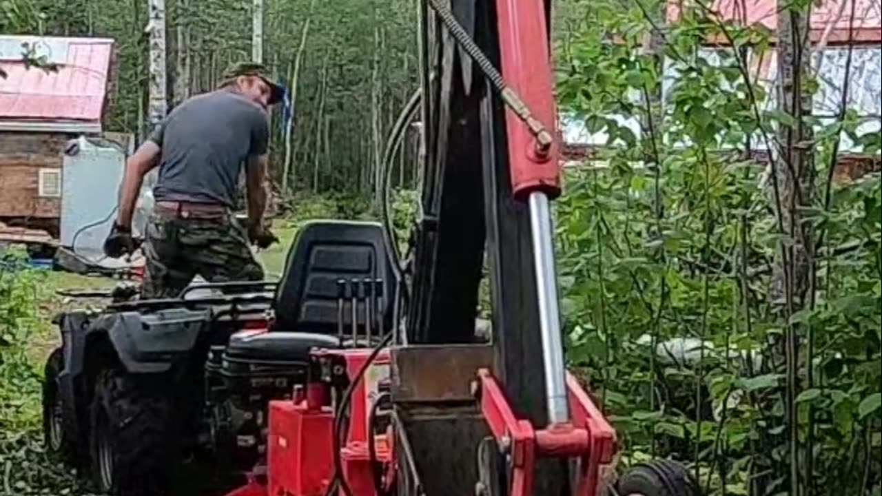 Excavator's Tricky Back-In_ Watch the Precision Move! #livingoffgrid