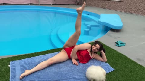 Yoga Swimming Gymnastics Legs Flexibility Calm Flow Relaxing