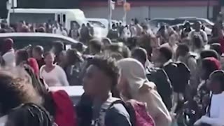 Teens in Brooklyn, NY walk through traffic, because it’s a trend on TikTok..