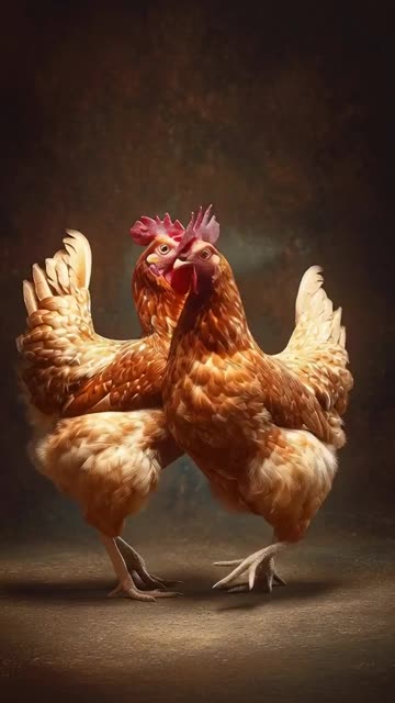 hen and chickens dancing 2