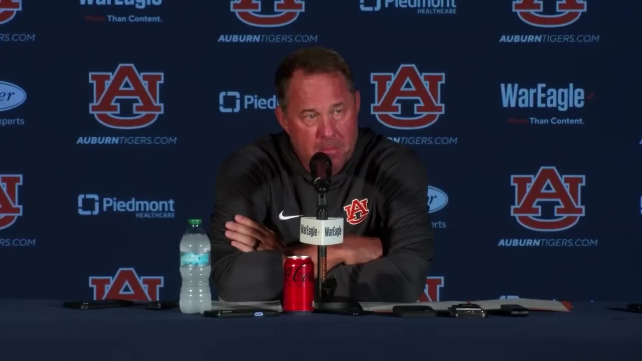 Coach Hugh Freeze gives an update from Fall Camp