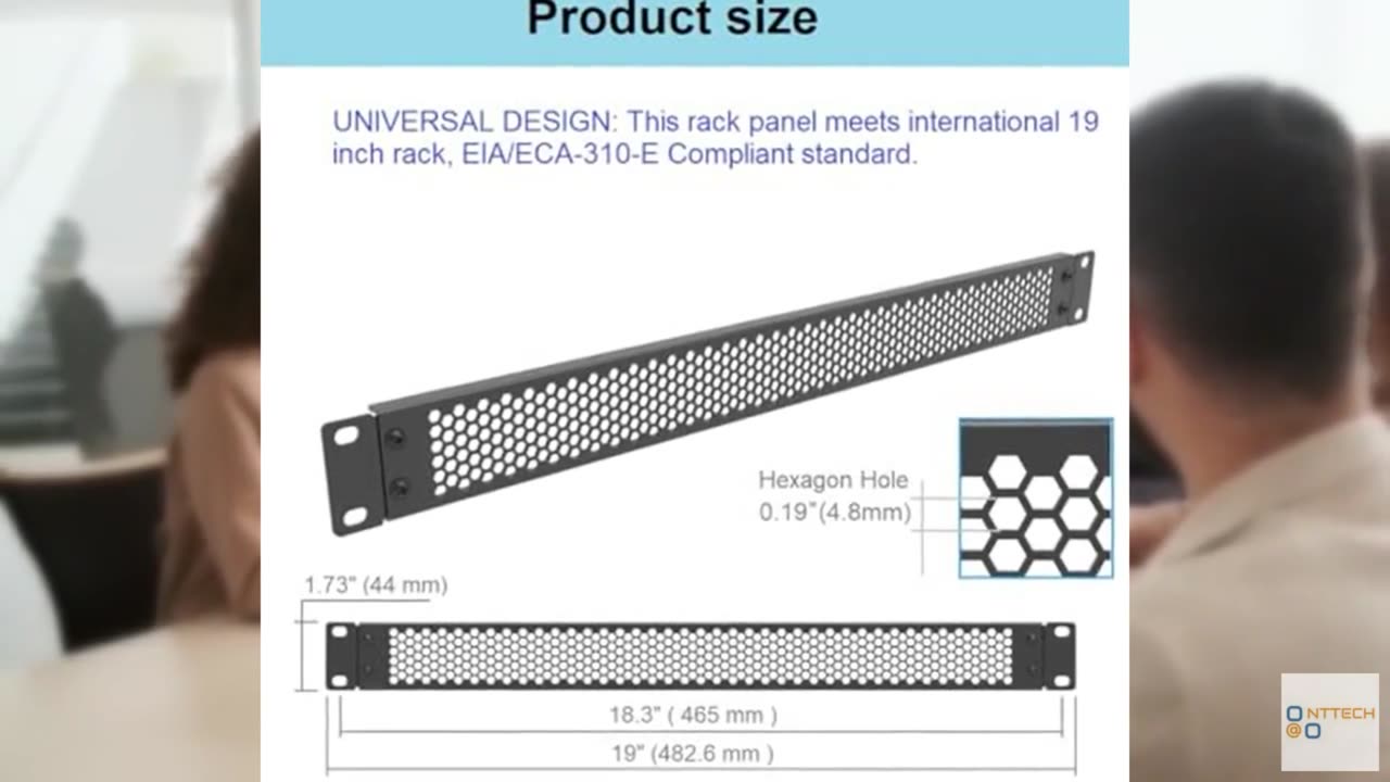 Jingchengmei 1U Perforated Rack Mount Blank Panel - Steel 1U Spacer Panel for 19