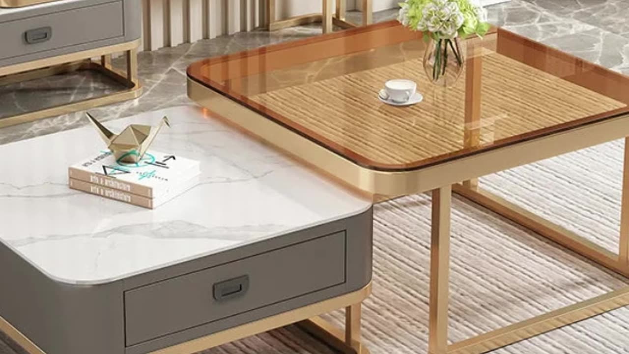Product Link in Bio Nordic Nested Dual-Layer Elegant Coffee Table