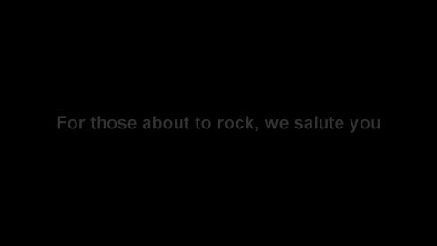 AC DC - For Those About To Rock (We Salute You) - Lyrics Video (HD)