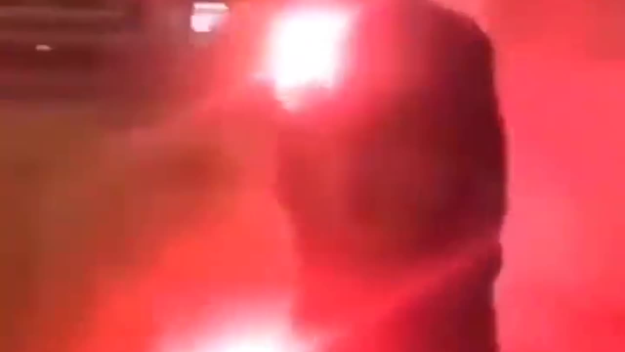 Man takes a flare to the face after trying to enforce mask rules