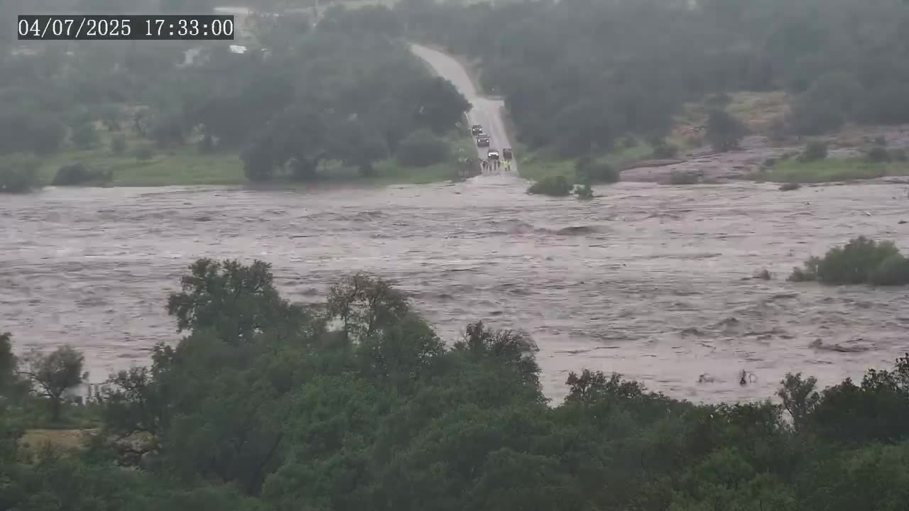 WATCH: Timelapse from July 4 of flooding of the Llano River in Texas.