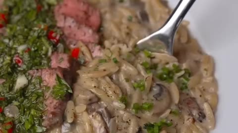 Mushroom Orzo