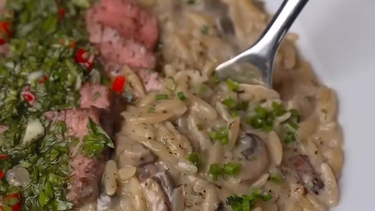 Mushroom Orzo