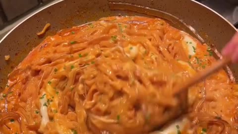 Buldak Carbonara with Glass noodles🔥