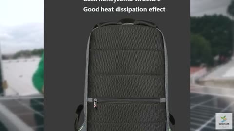 Outdoor Laptop Backpack with Solar Panel Built in, Backpacking Solar Panel Power