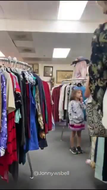 Man in dress stalking children