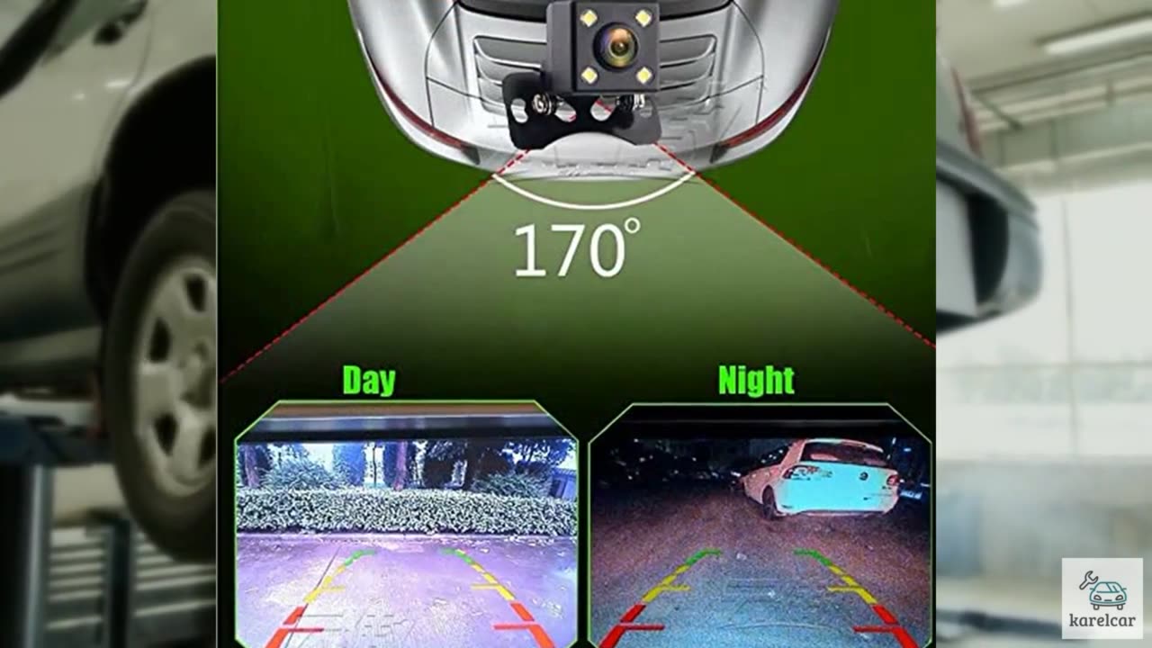 Camecho Vehicle Backup Camera Waterproof Car Rear View Camera 170° Wide Angle 1