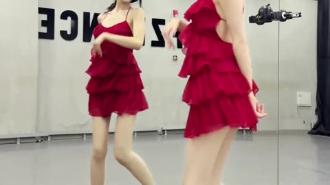 Dancing in Red | Wavy Mini Skirt