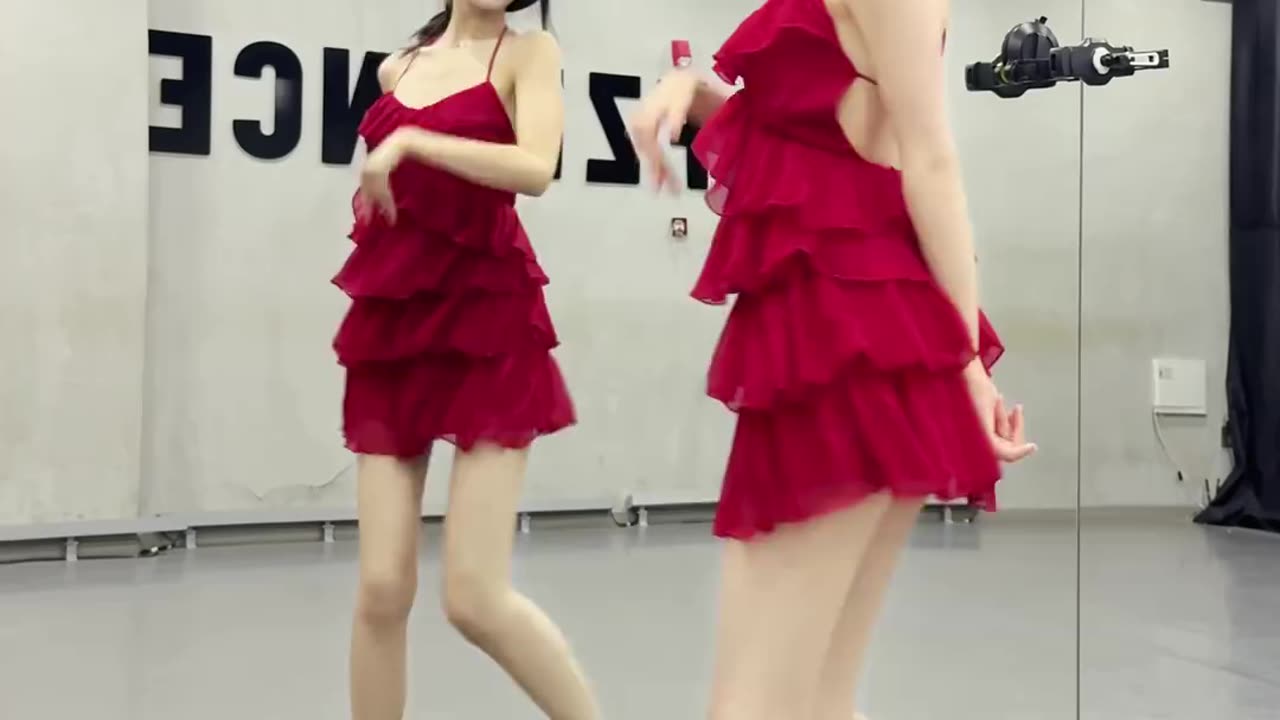 Dancing in Red | Wavy Mini Skirt