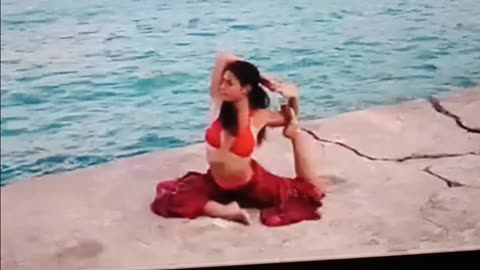 Beautiful yoga flow by the water